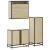 Set mobilier de baie, 3 piese, stejar sonoma, lemn prelucrat GartenMobel Dekor
