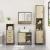 Set mobilier de baie, 3 piese, stejar sonoma, lemn prelucrat GartenMobel Dekor