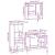 Set mobilier de baie, 3 piese, stejar sonoma, lemn prelucrat GartenMobel Dekor