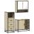 Set mobilier de baie, 3 piese, stejar sonoma, lemn prelucrat GartenMobel Dekor