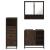 Set mobilier de baie, 3 piese, stejar maro, lemn prelucrat GartenMobel Dekor