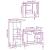 Set mobilier de baie, 3 piese, stejar maro, lemn prelucrat GartenMobel Dekor