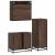 Set mobilier de baie, 3 piese, stejar maro, lemn prelucrat GartenMobel Dekor