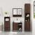 Set mobilier de baie, 3 piese, stejar maro, lemn prelucrat GartenMobel Dekor