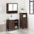 Set mobilier de baie, 3 piese, stejar maro, lemn prelucrat GartenMobel Dekor