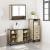 Set mobilier de baie, 3 piese, stejar sonoma, lemn prelucrat GartenMobel Dekor