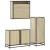 Set mobilier de baie, 3 piese, stejar sonoma, lemn prelucrat GartenMobel Dekor