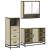 Set mobilier de baie, 3 piese, stejar sonoma, lemn prelucrat GartenMobel Dekor