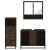 Set mobilier de baie, 3 piese, stejar maro, lemn prelucrat GartenMobel Dekor