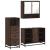 Set mobilier de baie, 3 piese, stejar maro, lemn prelucrat GartenMobel Dekor