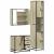 Set mobilier de baie, 3 piese, stejar sonoma, lemn prelucrat GartenMobel Dekor