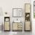 Set mobilier de baie, 3 piese, stejar sonoma, lemn prelucrat GartenMobel Dekor