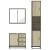 Set mobilier de baie, 3 piese, stejar sonoma, lemn prelucrat GartenMobel Dekor
