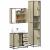 Set mobilier de baie, 3 piese, stejar sonoma, lemn prelucrat GartenMobel Dekor