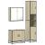 Set mobilier de baie, 3 piese, stejar sonoma, lemn prelucrat GartenMobel Dekor