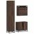Set mobilier de baie, 3 piese, stejar maro, lemn prelucrat GartenMobel Dekor