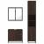 Set mobilier de baie, 3 piese, stejar maro, lemn prelucrat GartenMobel Dekor
