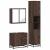 Set mobilier de baie, 3 piese, stejar maro, lemn prelucrat GartenMobel Dekor