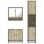 Set mobilier de baie, 3 piese, stejar sonoma, lemn prelucrat GartenMobel Dekor