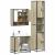Set mobilier de baie, 3 piese, stejar sonoma, lemn prelucrat GartenMobel Dekor
