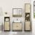 Set mobilier de baie, 3 piese, stejar sonoma, lemn prelucrat GartenMobel Dekor