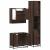 Set mobilier de baie, 3 piese, stejar maro, lemn prelucrat GartenMobel Dekor