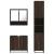 Set mobilier de baie, 3 piese, stejar maro, lemn prelucrat GartenMobel Dekor
