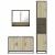 Set mobilier de baie, 3 piese, stejar sonoma, lemn prelucrat GartenMobel Dekor