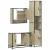 Set mobilier de baie, 3 piese, stejar sonoma, lemn prelucrat GartenMobel Dekor