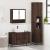 Set mobilier de baie, 3 piese, stejar maro, lemn prelucrat GartenMobel Dekor