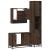 Set mobilier de baie, 3 piese, stejar maro, lemn prelucrat GartenMobel Dekor