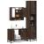 Set mobilier de baie, 3 piese, stejar maro, lemn prelucrat GartenMobel Dekor