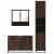 Set mobilier de baie, 3 piese, stejar maro, lemn prelucrat GartenMobel Dekor