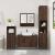 Set mobilier de baie, 3 piese, stejar maro, lemn prelucrat GartenMobel Dekor