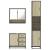 Set mobilier de baie, 3 piese, stejar sonoma, lemn prelucrat GartenMobel Dekor