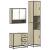 Set mobilier de baie, 3 piese, stejar sonoma, lemn prelucrat GartenMobel Dekor