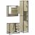 Set mobilier de baie, 3 piese, stejar sonoma, lemn prelucrat GartenMobel Dekor