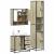Set mobilier de baie, 3 piese, stejar sonoma, lemn prelucrat GartenMobel Dekor