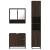 Set mobilier de baie, 3 piese, stejar maro, lemn prelucrat GartenMobel Dekor