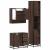 Set mobilier de baie, 3 piese, stejar maro, lemn prelucrat GartenMobel Dekor