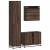 Set mobilier de baie, 3 piese, stejar maro, lemn prelucrat GartenMobel Dekor