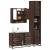 Set mobilier de baie, 3 piese, stejar maro, lemn prelucrat GartenMobel Dekor
