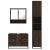 Set mobilier de baie, 3 piese, stejar maro, lemn prelucrat GartenMobel Dekor