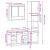 Set mobilier de baie, 3 piese, stejar maro, lemn prelucrat GartenMobel Dekor