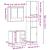 Set mobilier de baie, 3 piese, stejar sonoma, lemn prelucrat GartenMobel Dekor
