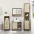 Set mobilier de baie, 3 piese, stejar sonoma, lemn prelucrat GartenMobel Dekor