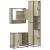 Set mobilier de baie, 3 piese, stejar sonoma, lemn prelucrat GartenMobel Dekor