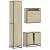 Set mobilier de baie, 3 piese, stejar sonoma, lemn prelucrat GartenMobel Dekor
