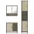 Set mobilier de baie, 3 piese, stejar sonoma, lemn prelucrat GartenMobel Dekor