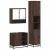 Set mobilier de baie, 3 piese, stejar maro, lemn prelucrat GartenMobel Dekor